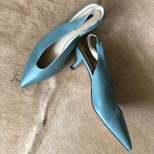 Zara blue sling backs